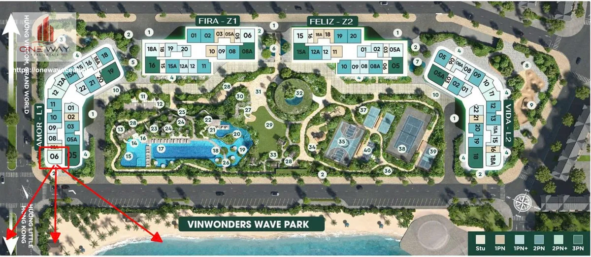 Căn hộ 2 Phòng ngủ góc 73m² phân khu Lumiere SpringBay Ocean Park 2
