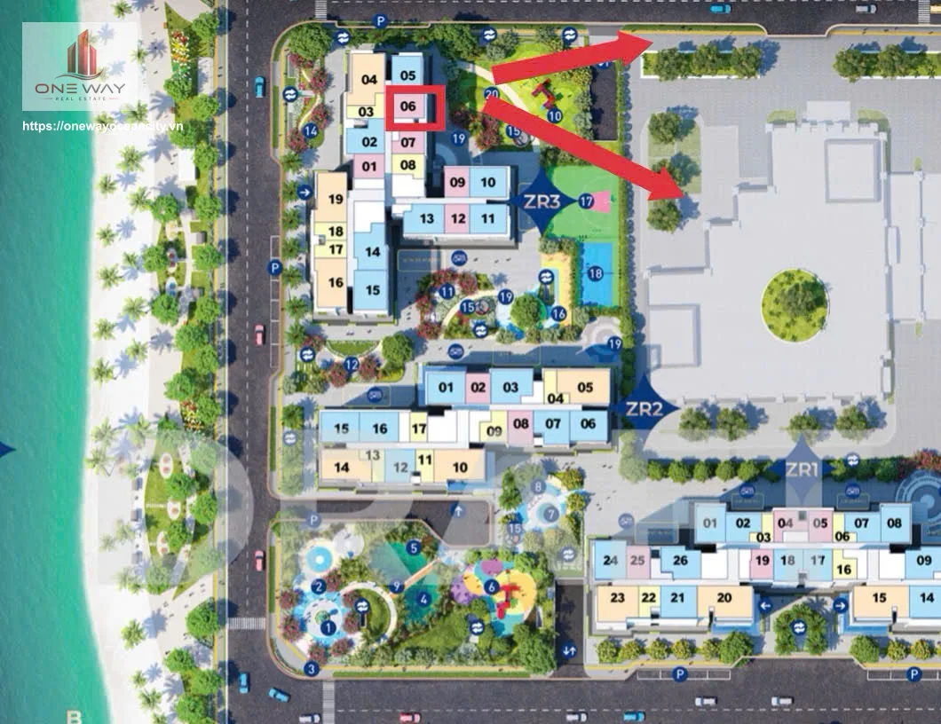 Căn hộ 1 Phòng Ngủ 48m² phân khu Zurich Ocean Park 1