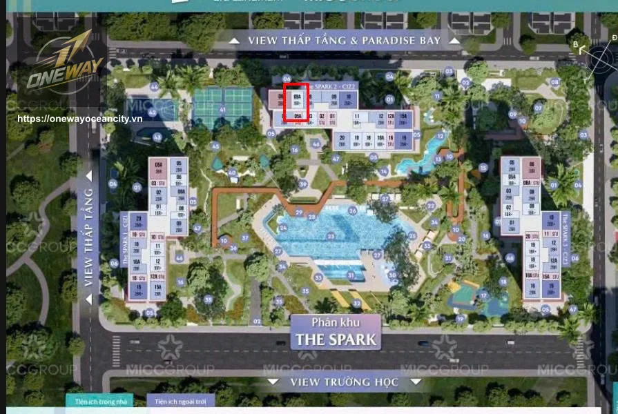 Căn hộ 1 Phòng ngủ + 48m² phân khu Masteri Era Landmark Ocean Park 3