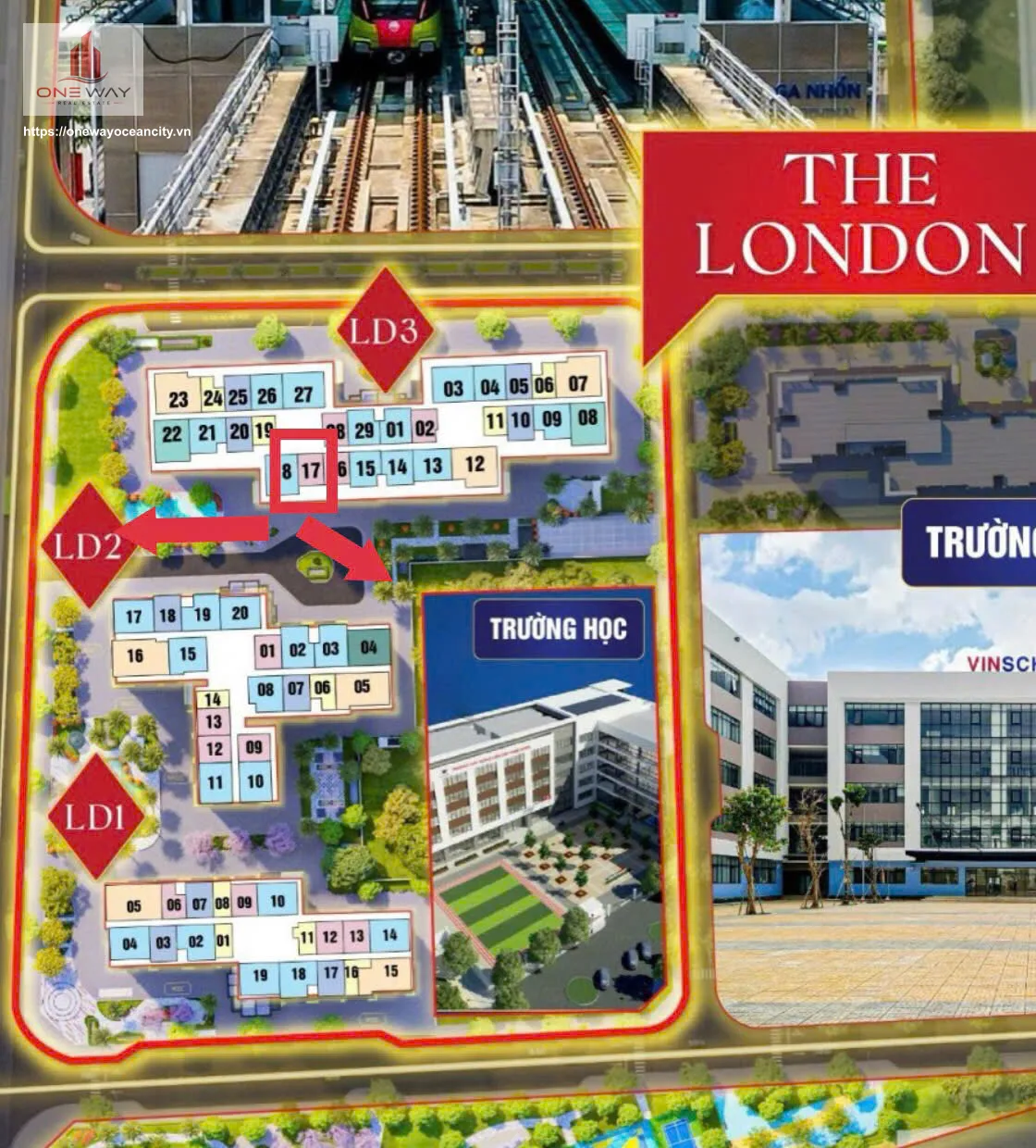 Căn hộ 1 Phòng Ngủ 44m² phân khu Paris Ocean Park 1