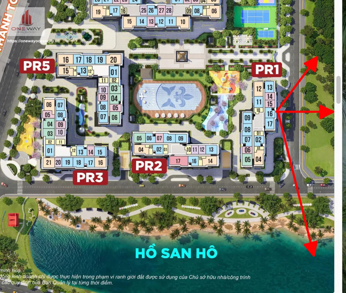 Căn hộ 2 Phòng ngủ 62m² phân khu Paris Ocean Park 1