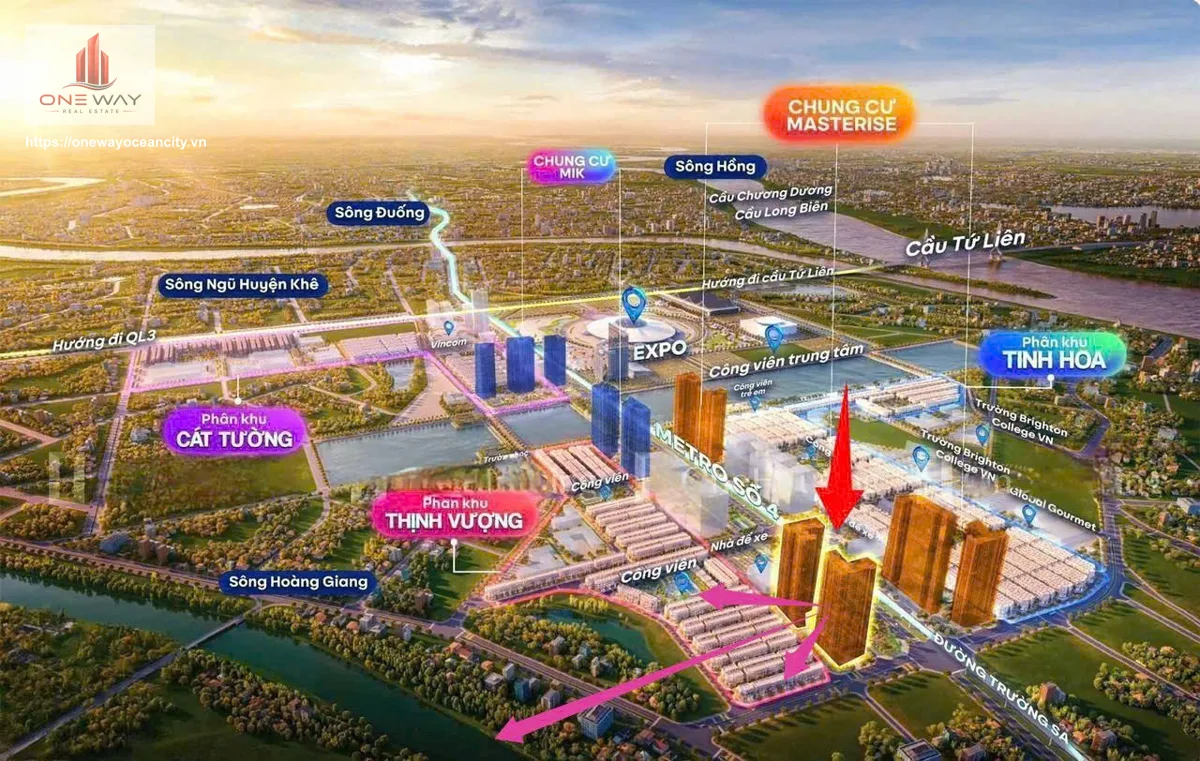 Căn hộ 2 Phòng ngủ 56m² phân khu Masteri Grand Avenue VIN CỔ LOA